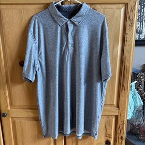 Hickey Freeman Gray Heather Polo Shirt